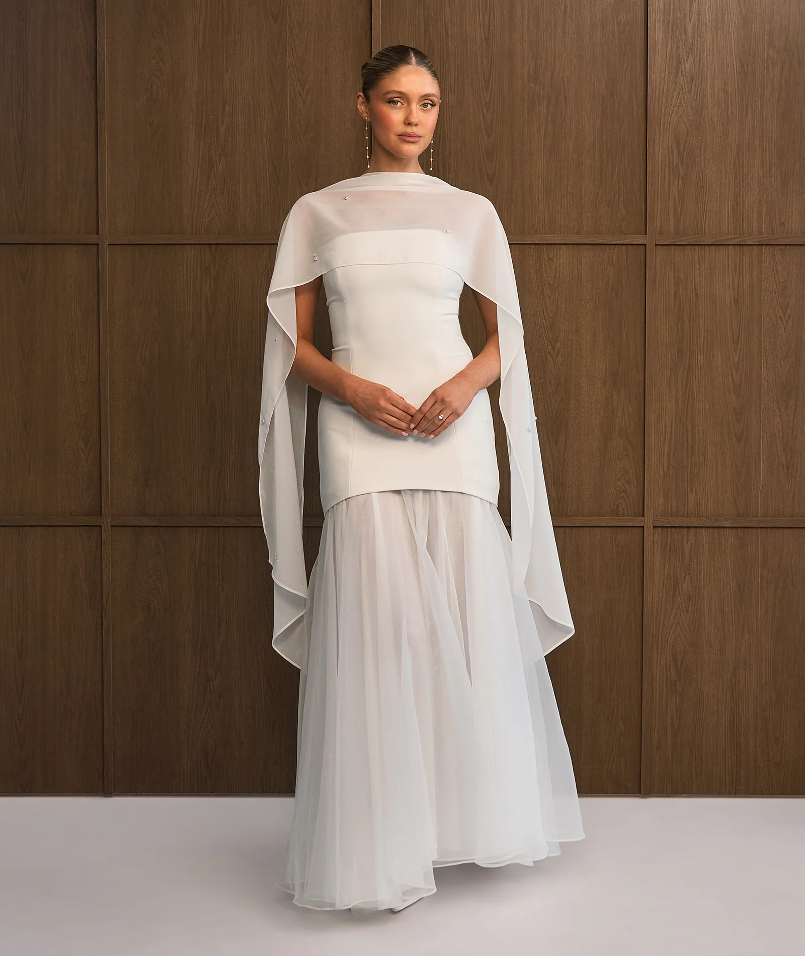 Bandeau Drop Waist Maxi Dress – White - Image 8