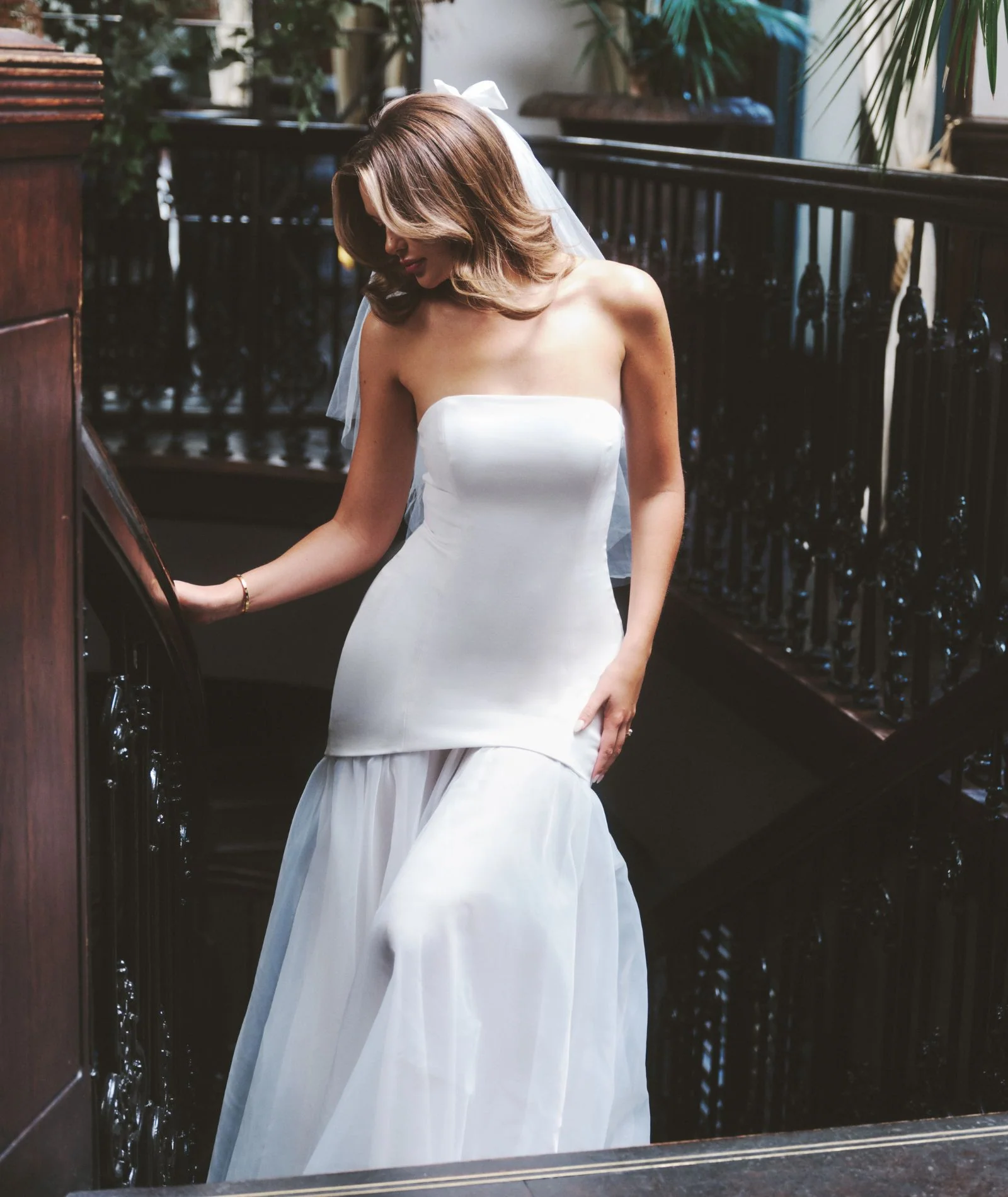 Bandeau Drop Waist Maxi Dress – White - Image 9