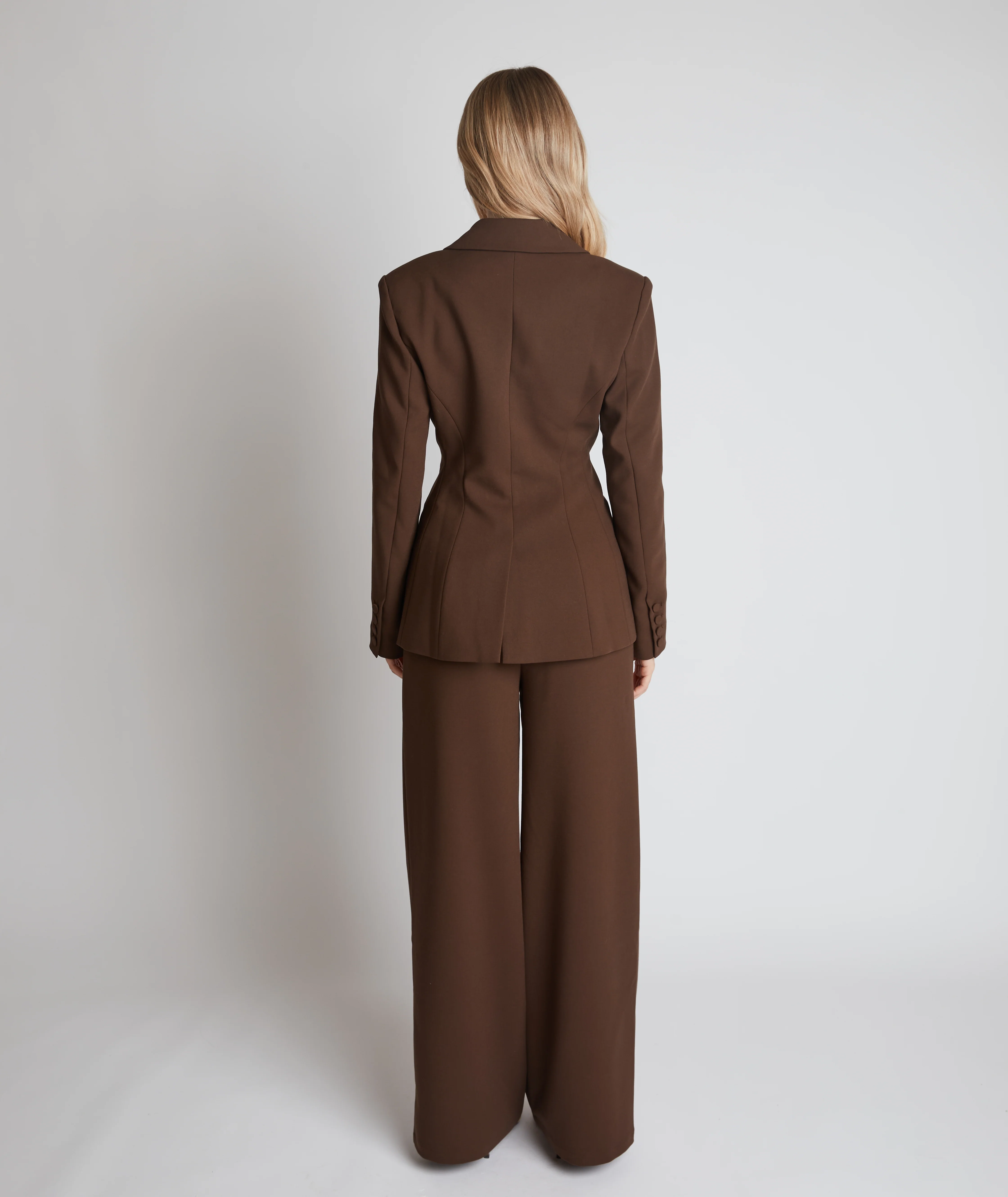 Tailored Trousers - Chocolate Brown - Image 3