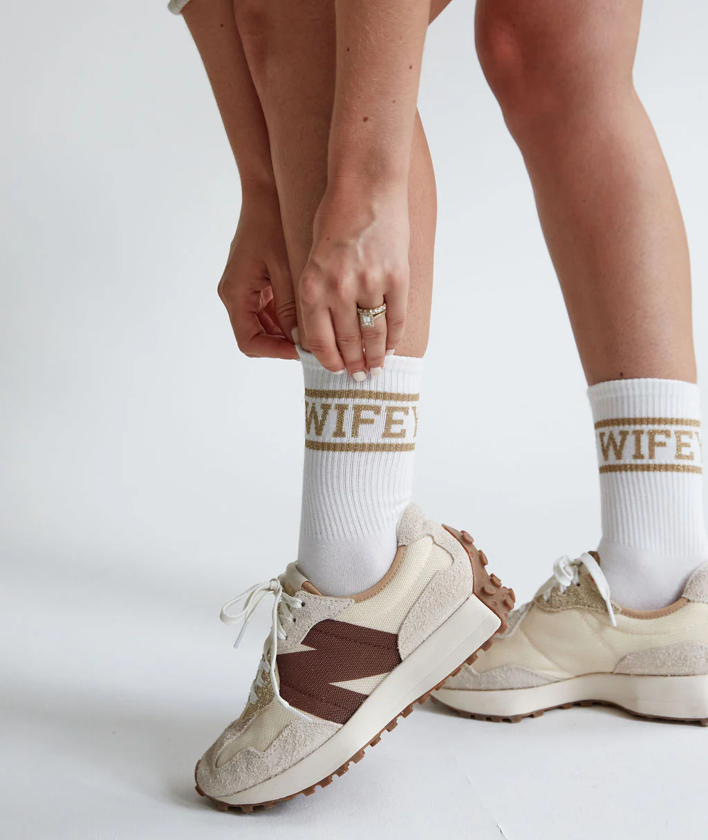 Wifey Socks - Gold - Image 3